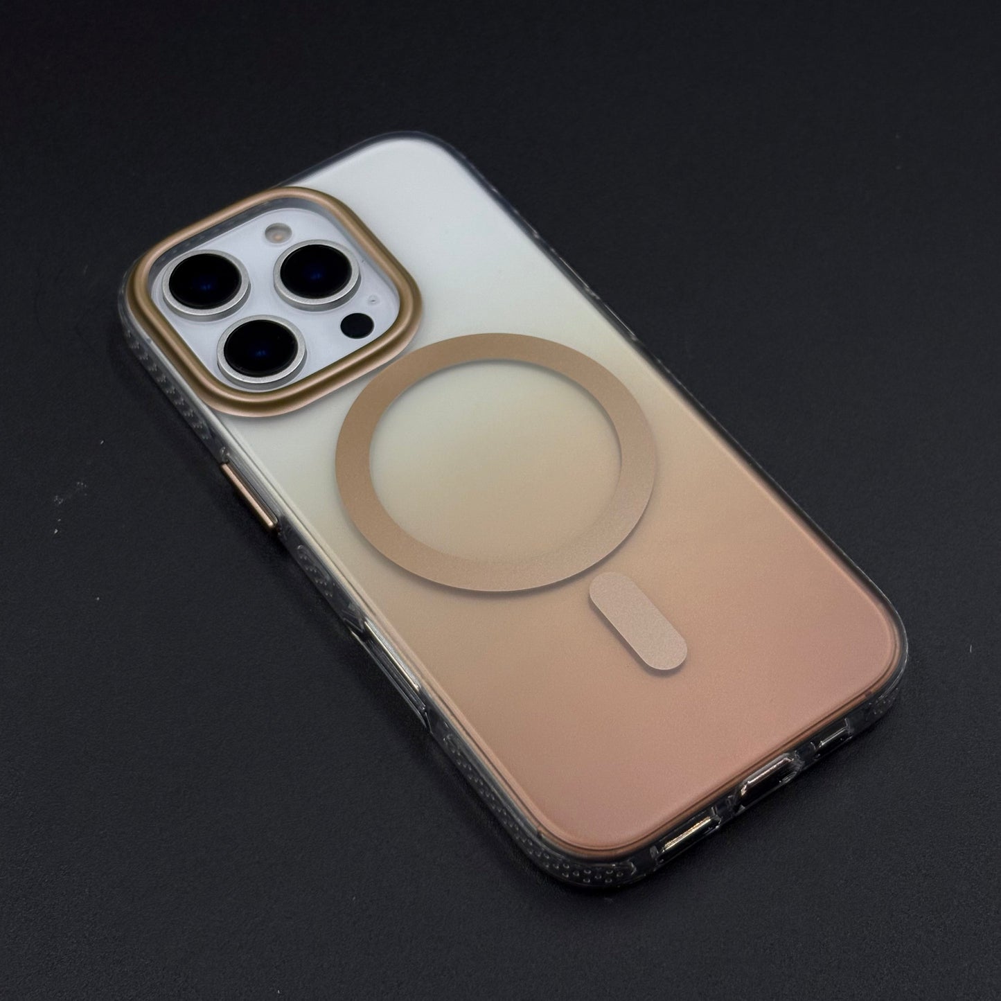 Non-Yellowing Dual-Tone Matte MagSafe Case for iPhone | Soft Finish | Magnetic Ring Support