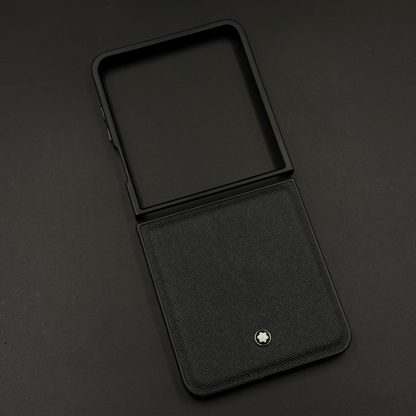 Luxury MB Logo Leather Case for Samsung Galaxy Z Flip 7