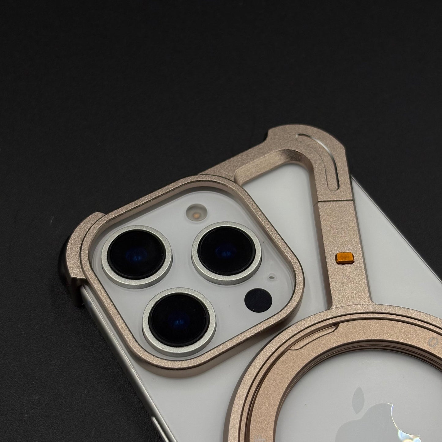 Z-Shape Aluminum Metal Rotating Stand Case for iPhone 16 Series | MagSafe Compatible | Industrial Luxe Design
