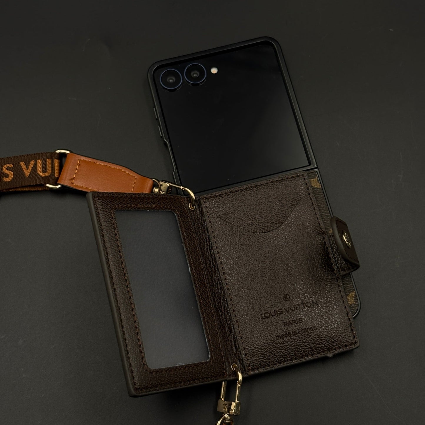 Luxury Cardholder Wallet Case with Sling for Samsung Galaxy Z Flip 7