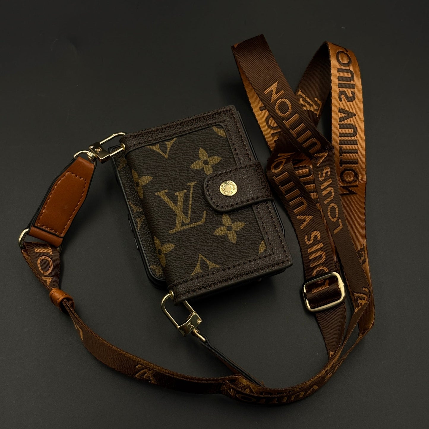 Luxury Cardholder Wallet Case with Sling for Samsung Galaxy Z Flip 7