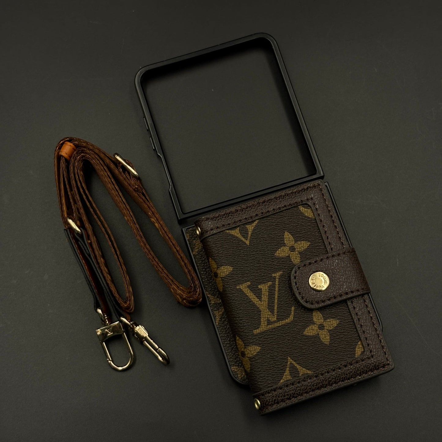 Luxury Cardholder Wallet Case with Sling for Samsung Galaxy Z Flip 7