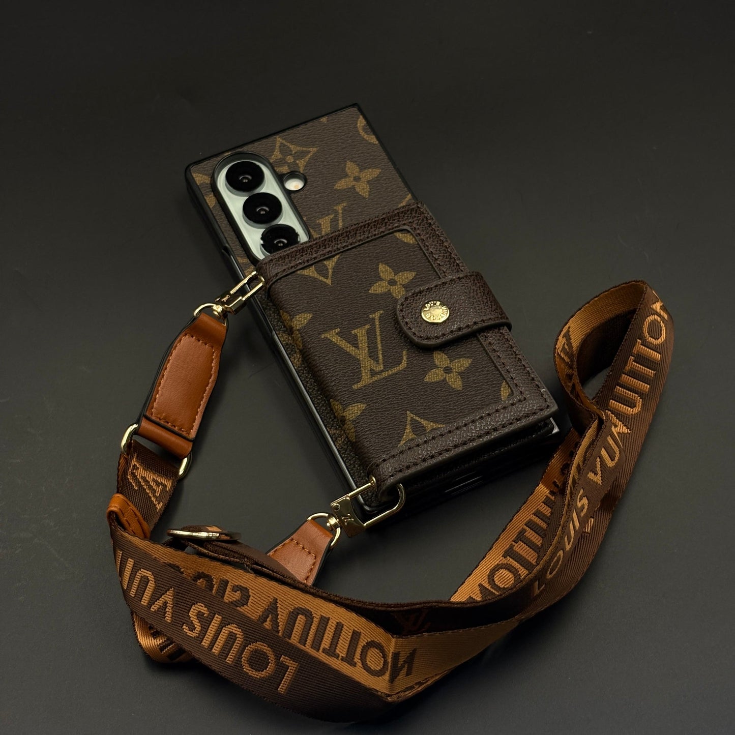 Luxury Cardholder Wallet Case with Sling for Samsung Galaxy Z Fold 6