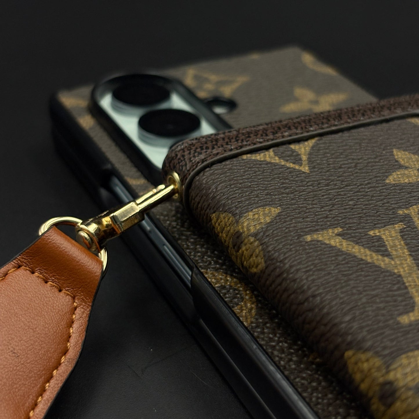 Luxury Cardholder Wallet Case with Sling for Samsung Galaxy Z Fold 7