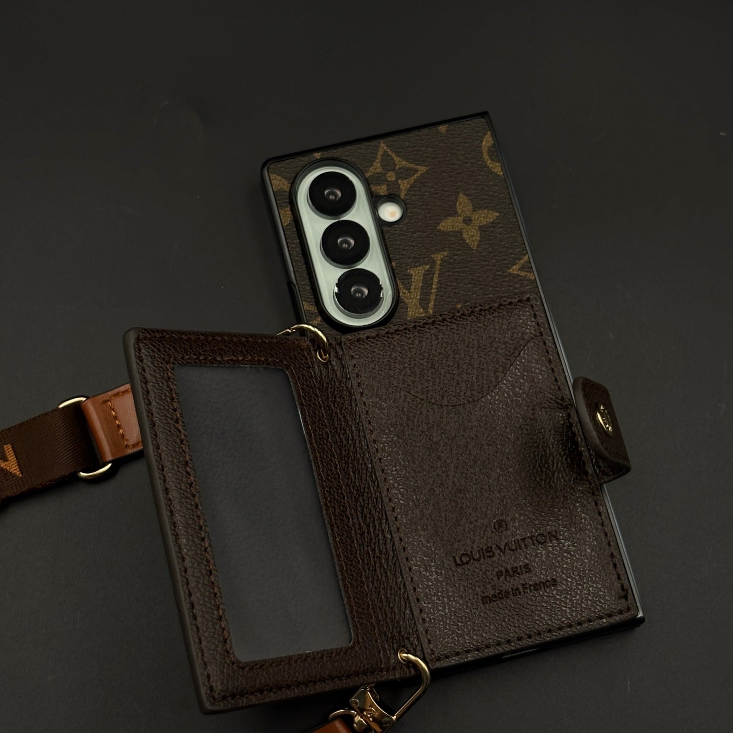 Luxury Cardholder Wallet Case with Sling for Samsung Galaxy Z Fold 7