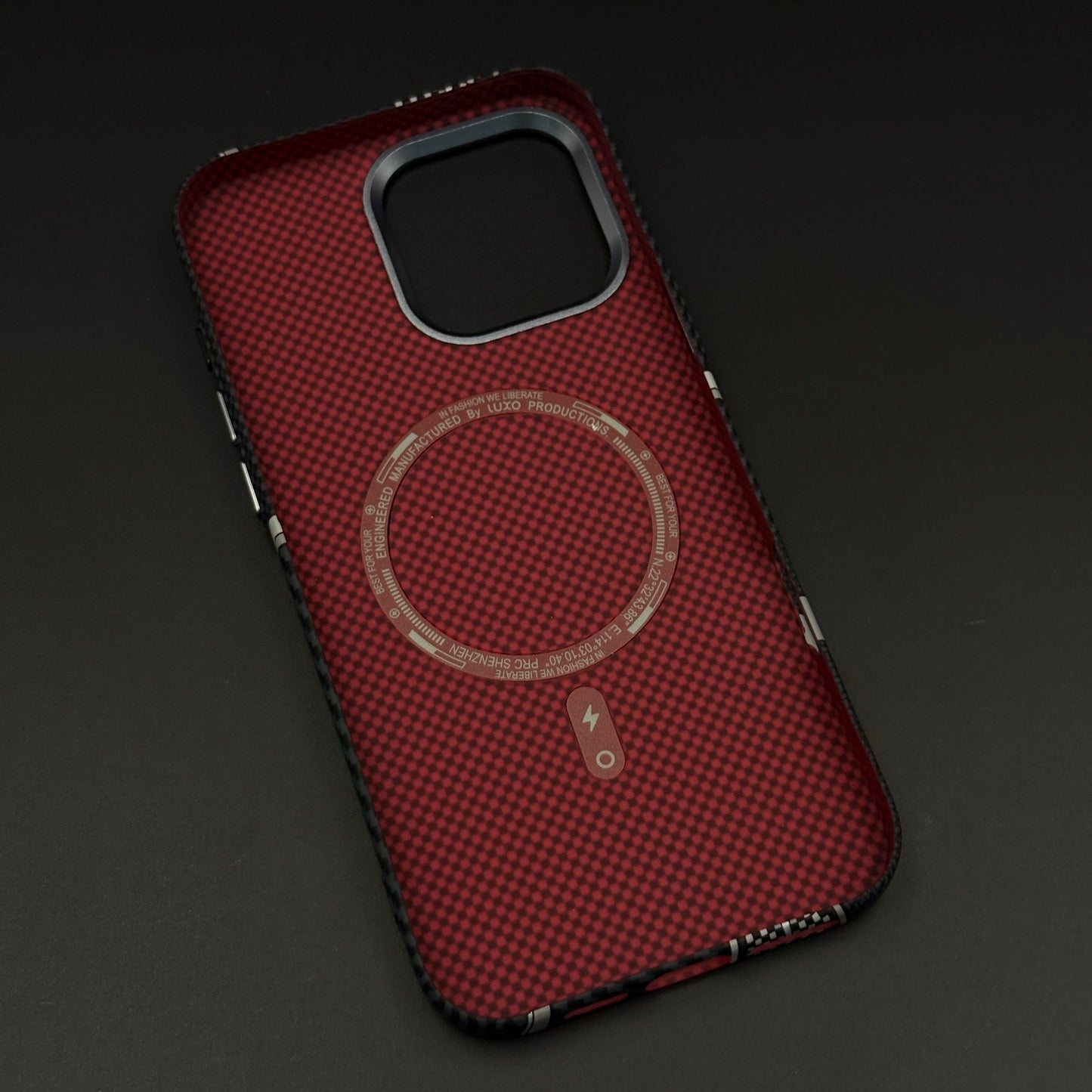 Ivory Plaid Black Phone Case Cover for iPhone Series | Rare Aramid Texture Finish | Real Carbon Fibre Feel | Hidden MagSafe