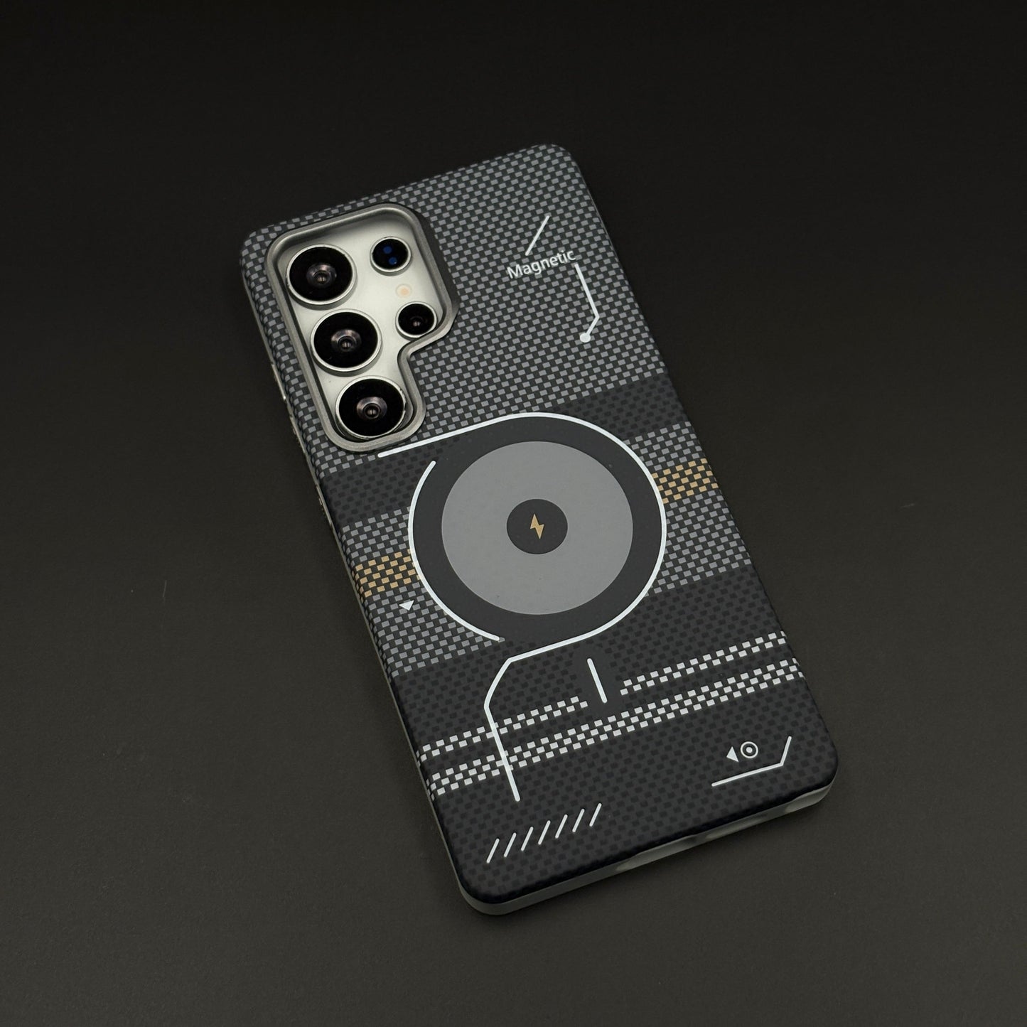 2-in-1 Detachable Magnetic Tech Circuit Case for Samsung Galaxy S24 Ultra | Transparent Shell & Design Plate