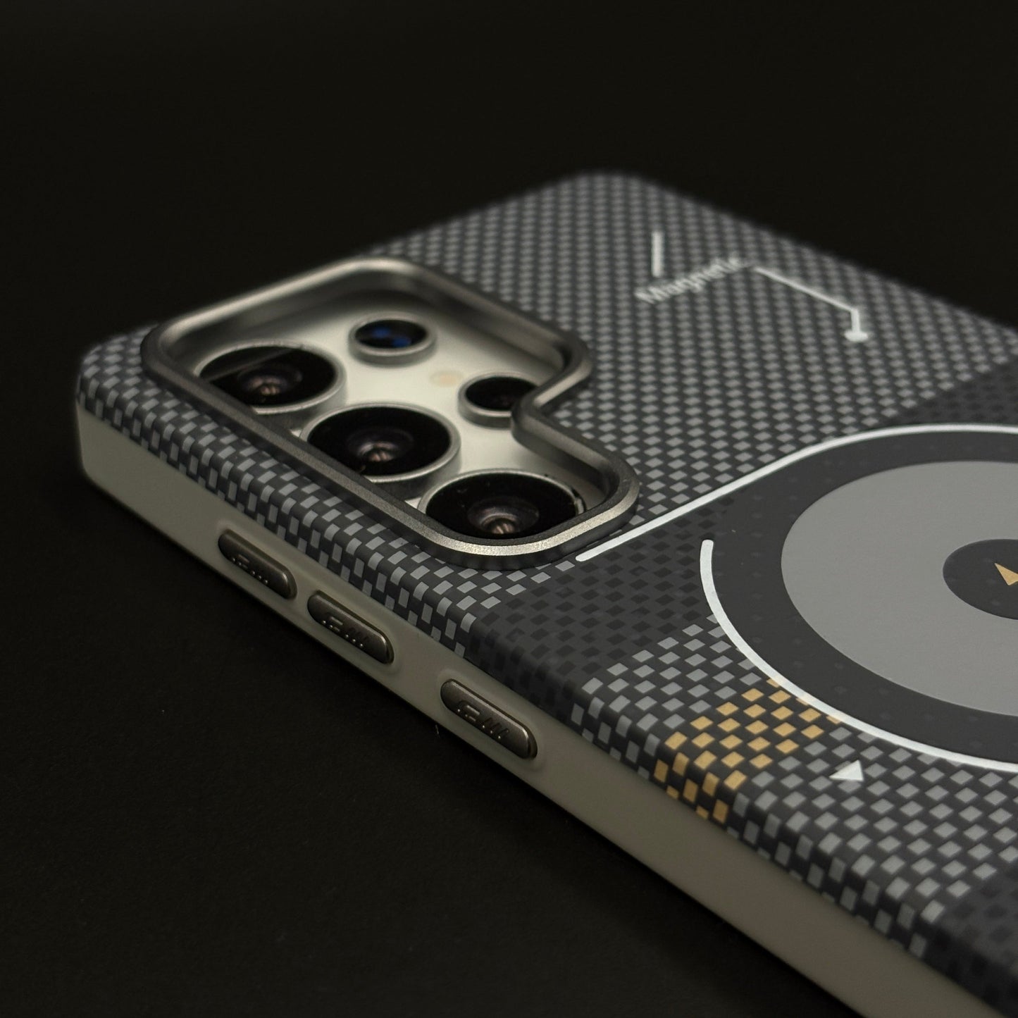 2-in-1 Detachable Magnetic Tech Circuit Case for Samsung Galaxy S25 Ultra | Transparent Shell & Design Plate