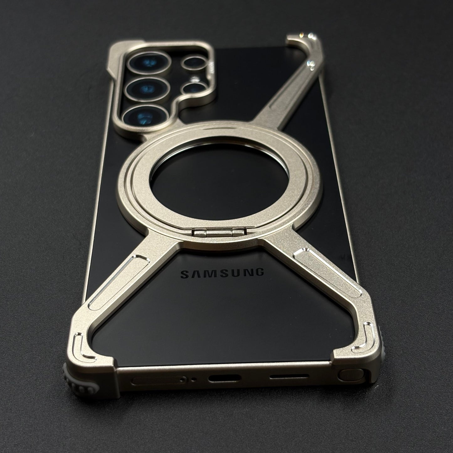 Star Ring Metal Phone Case for Samsung Galaxy S25 Ultra | 360° Rotatable MagSafe with Stand | Shockproof Protection