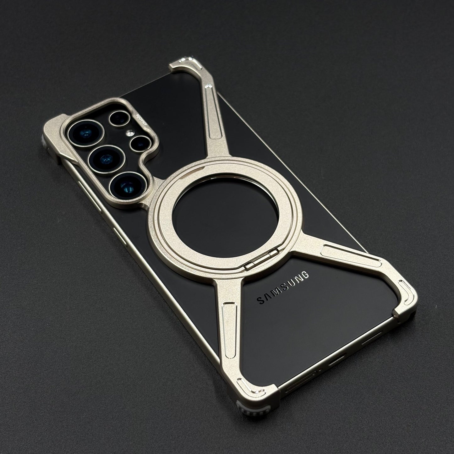 Star Ring Metal Phone Case for Samsung Galaxy S25 Ultra | 360° Rotatable MagSafe with Stand | Shockproof Protection