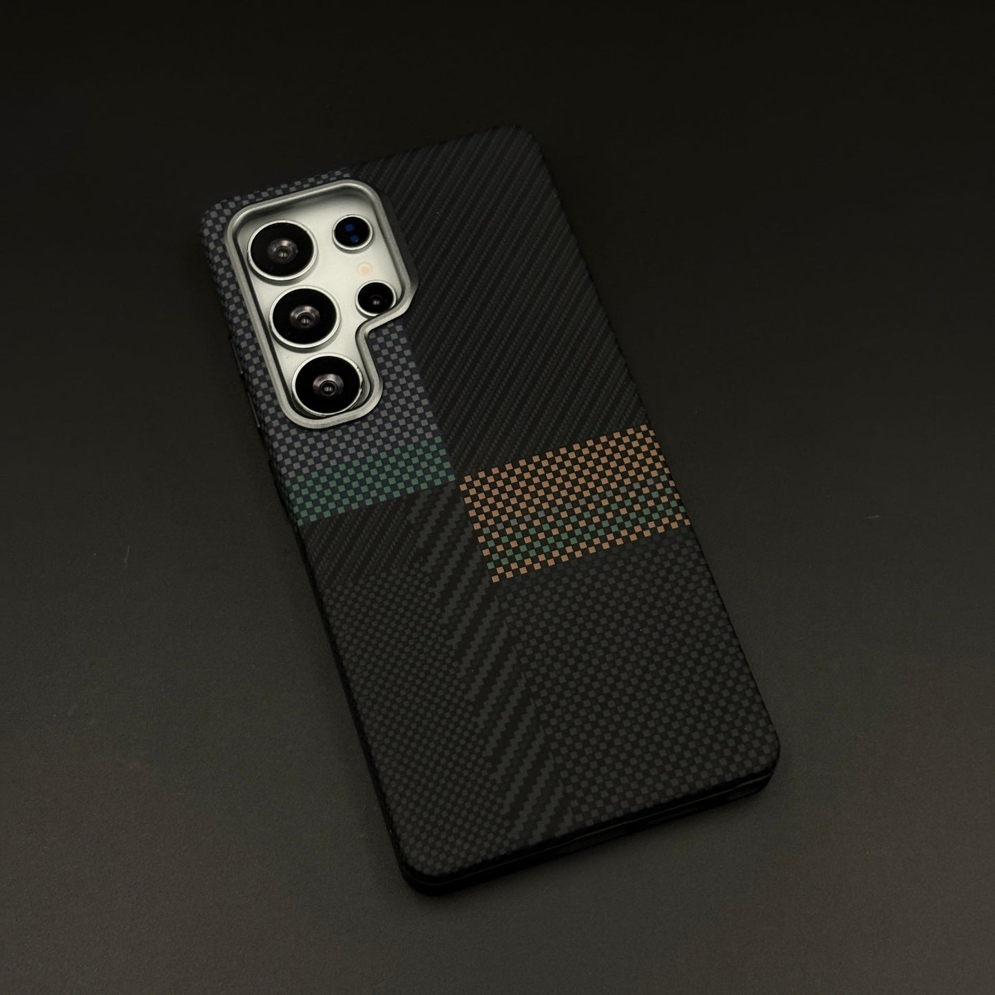 2-in-1 Detachable Magnetic Graphite Mosaic Case for Samsung Galaxy S24 Ultra | Transparent Shell & Design Plate