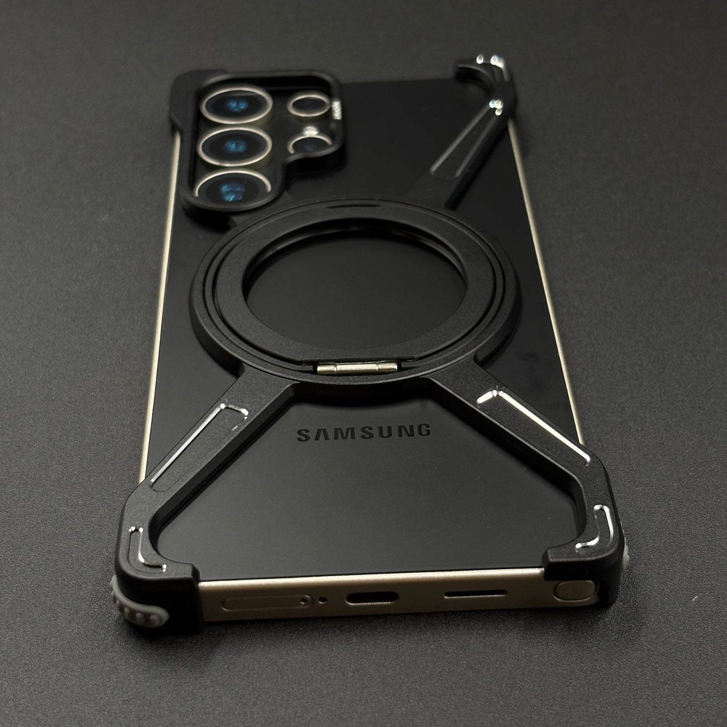 Star Ring Metal Phone Case for Samsung Galaxy S25 Ultra | 360° Rotatable MagSafe with Stand | Shockproof Protection