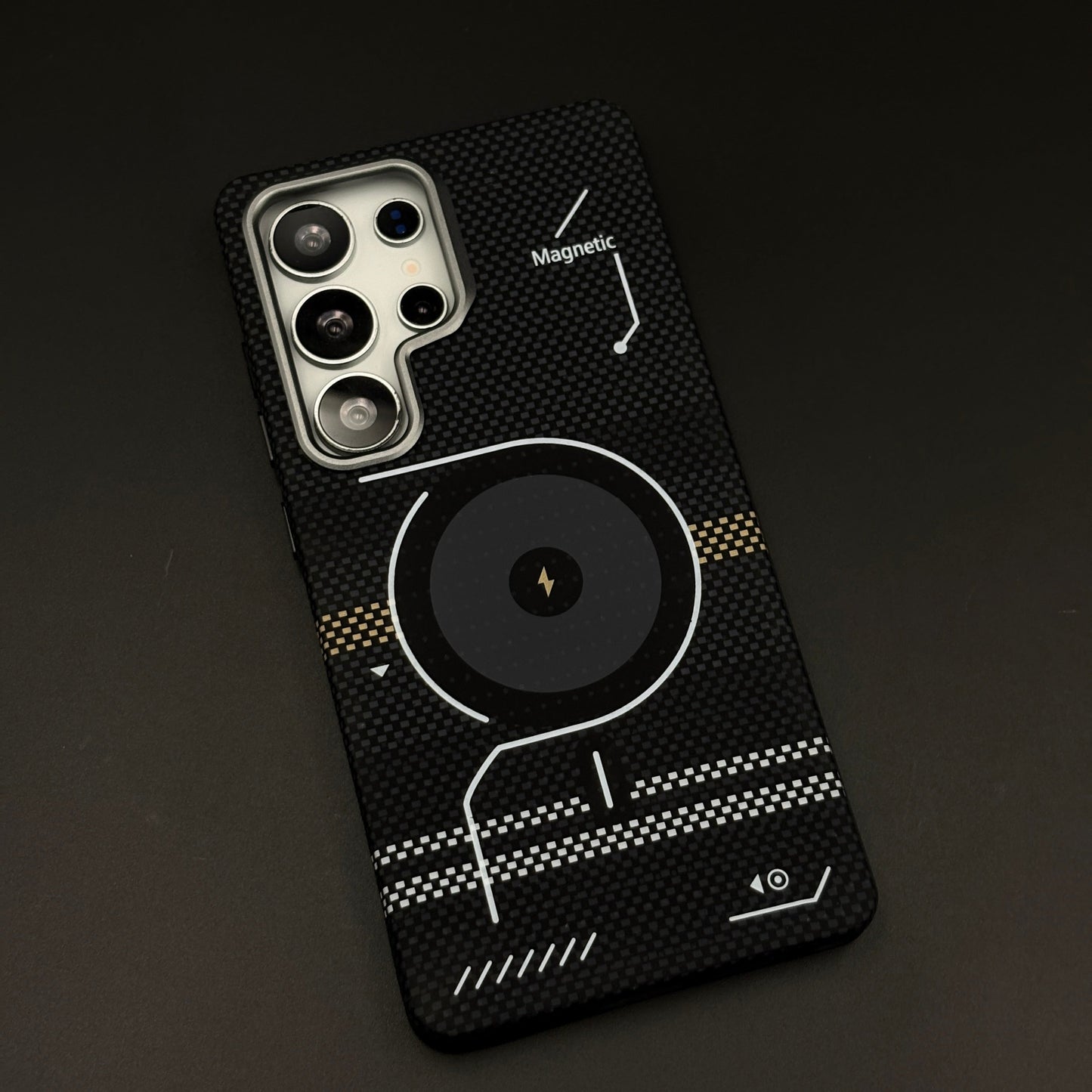 2-in-1 Detachable Magnetic Tech Circuit Case for Samsung Galaxy S25 Ultra | Transparent Shell & Design Plate