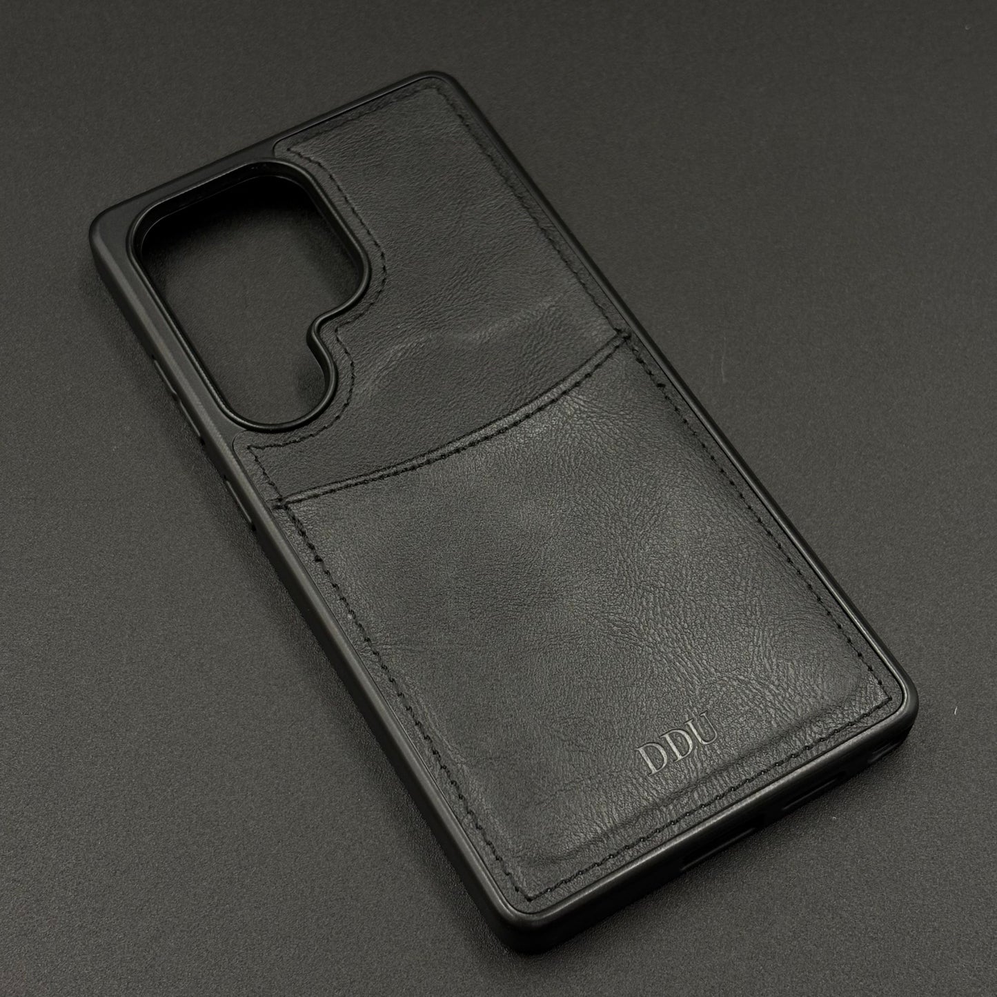 Premium PU Leather Stitch Phone Case for Samsung Galaxy S25 Ultra | Slim Fit with a Wallet/Card Holder