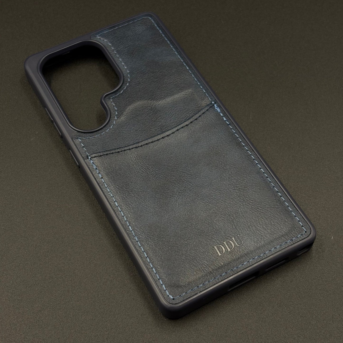 Premium PU Leather Stitch Phone Case for Samsung Galaxy S25 Ultra | Slim Fit with a Wallet/Card Holder