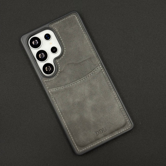 Premium PU Leather Stitch Phone Case for Samsung Galaxy S24 Ultra | Slim Fit with a Wallet/Card Holder