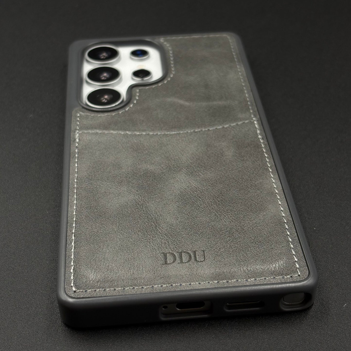 Premium PU Leather Stitch Phone Case for Samsung Galaxy S25 Ultra | Slim Fit with a Wallet/Card Holder
