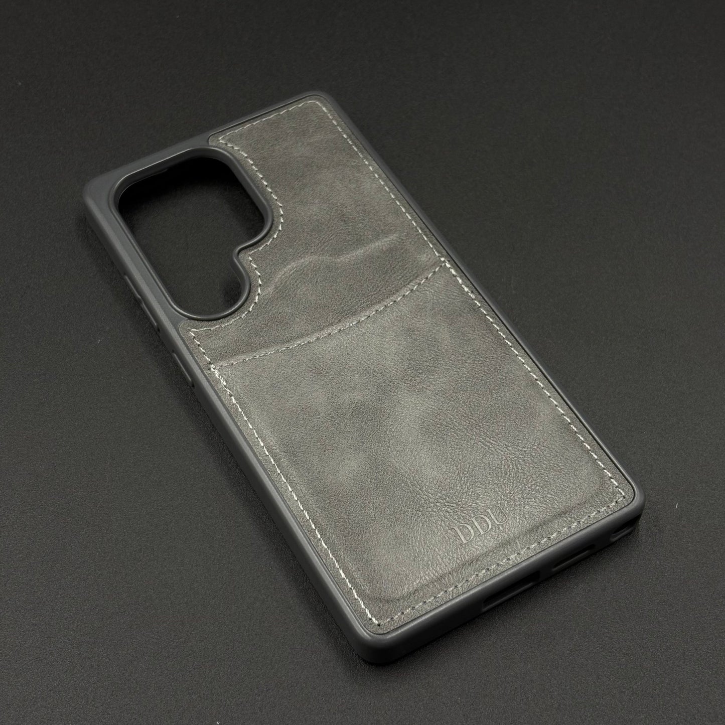 Premium PU Leather Stitch Phone Case for Samsung Galaxy S25 Ultra | Slim Fit with a Wallet/Card Holder