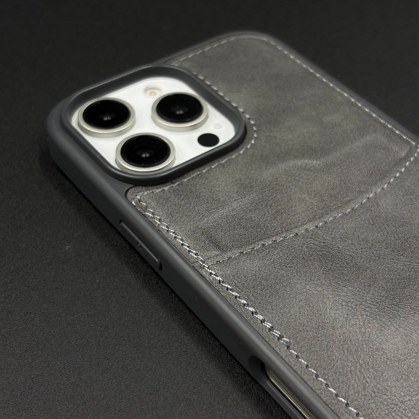 Premium PU Leather Stitch Phone Case for iPhone Series | Slim Fit Case with a Wallet/Card Holder
