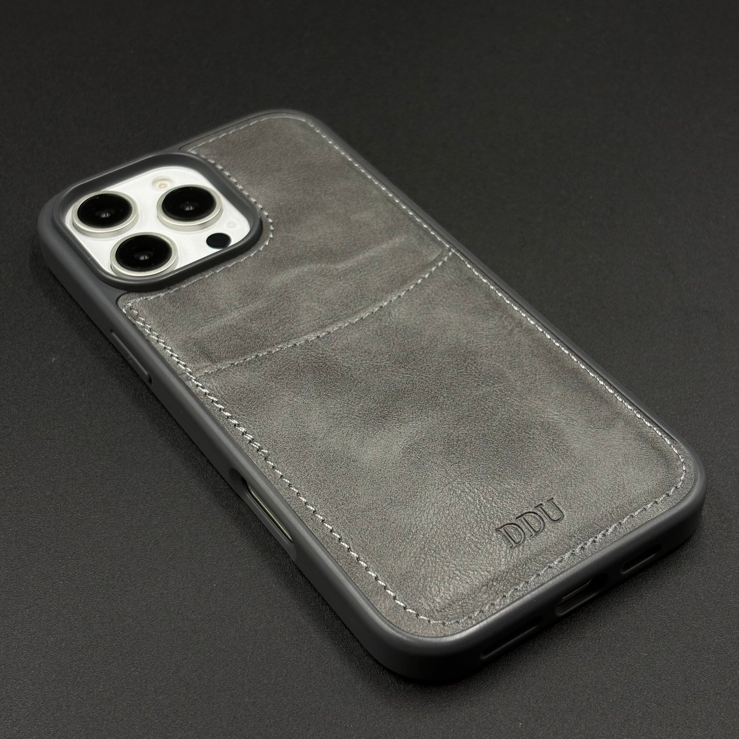 Premium PU Leather Stitch Phone Case for iPhone Series | Slim Fit Case with a Wallet/Card Holder
