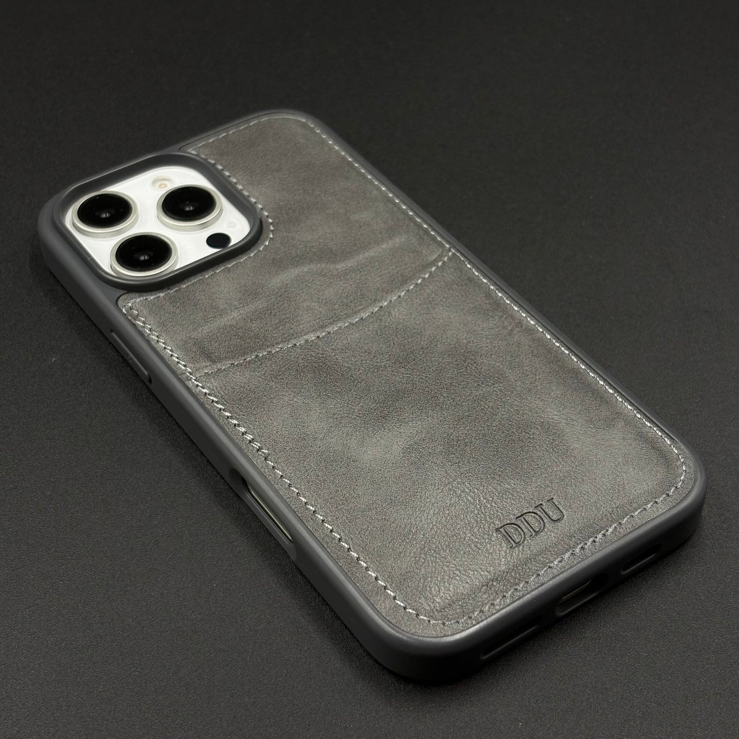 Premium PU Leather Stitch Phone Case for iPhone Series | Slim Fit Case with a Wallet/Card Holder