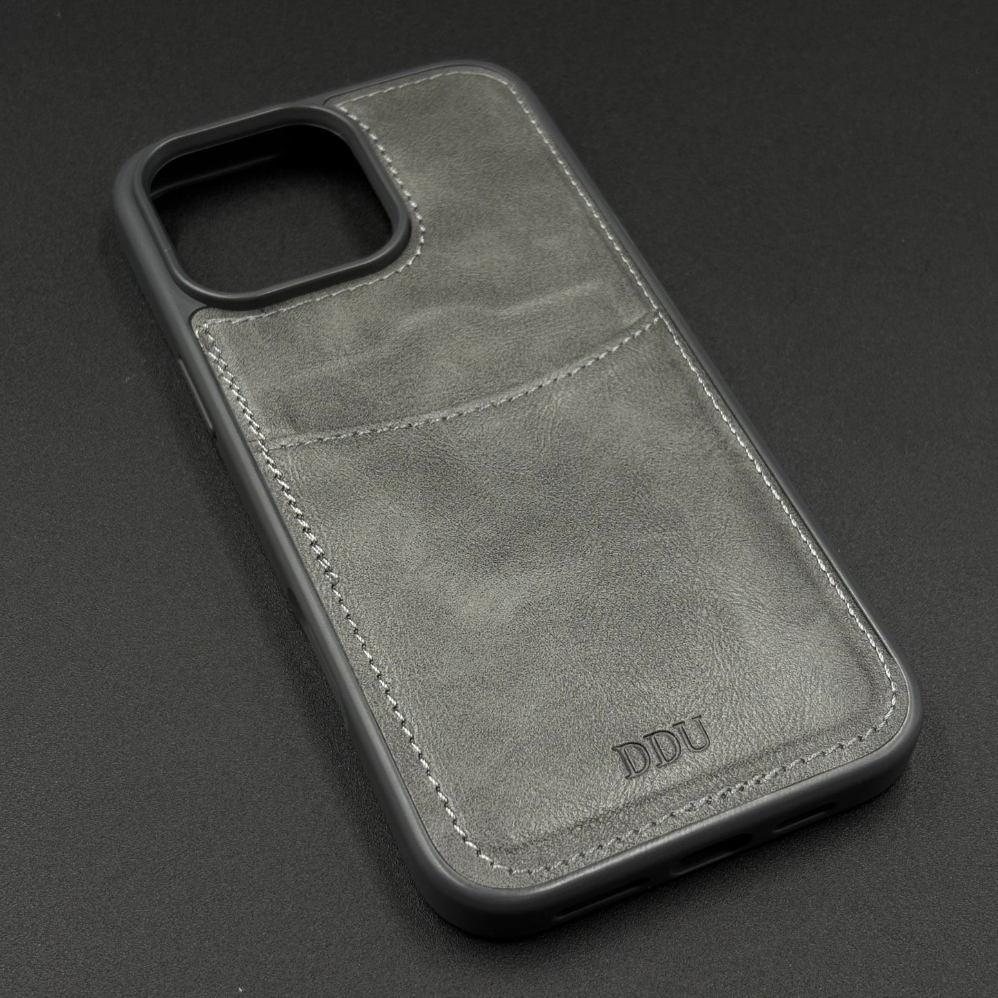 Premium PU Leather Stitch Phone Case for iPhone Series | Slim Fit Case with a Wallet/Card Holder