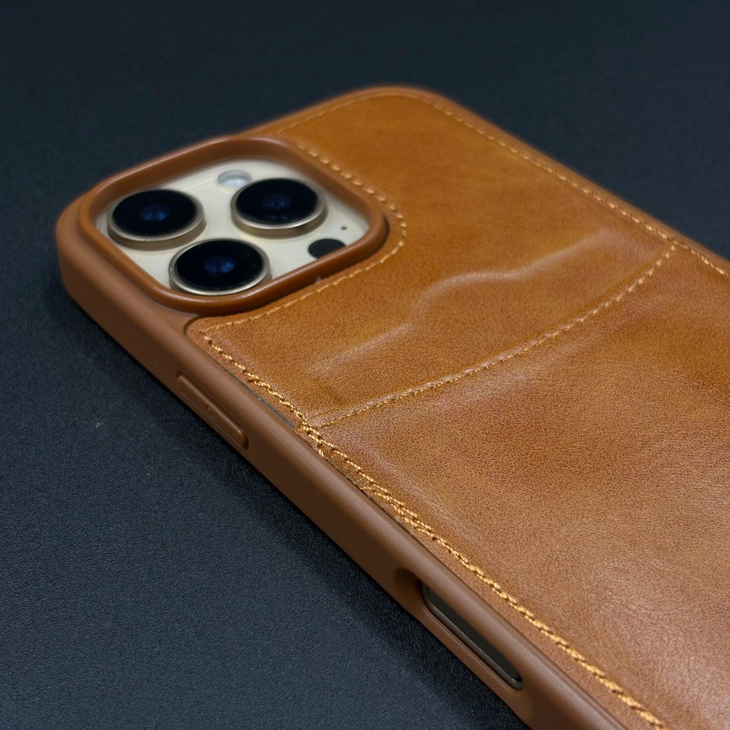 Premium PU Leather Stitch Phone Case for iPhone Series | Slim Fit Case with a Wallet/Card Holder