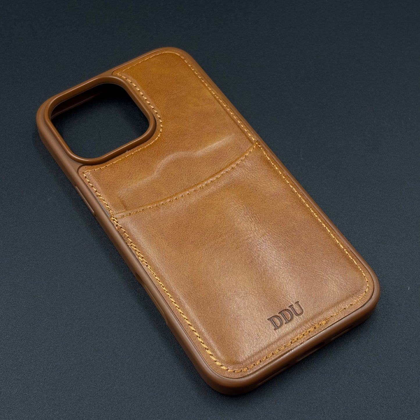 Premium PU Leather Stitch Phone Case for iPhone Series | Slim Fit Case with a Wallet/Card Holder
