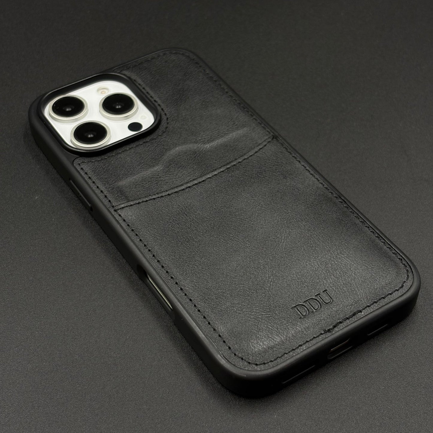 Premium PU Leather Stitch Phone Case for iPhone Series | Slim Fit Case with a Wallet/Card Holder