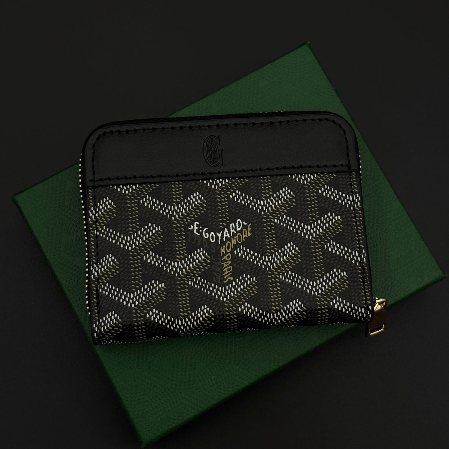 Luxury Brand EGY Compact Zip Card Holder Wallet with Box