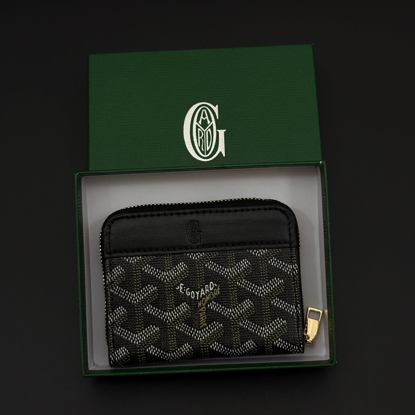 Luxury Brand EGY Compact Zip Card Holder Wallet with Box