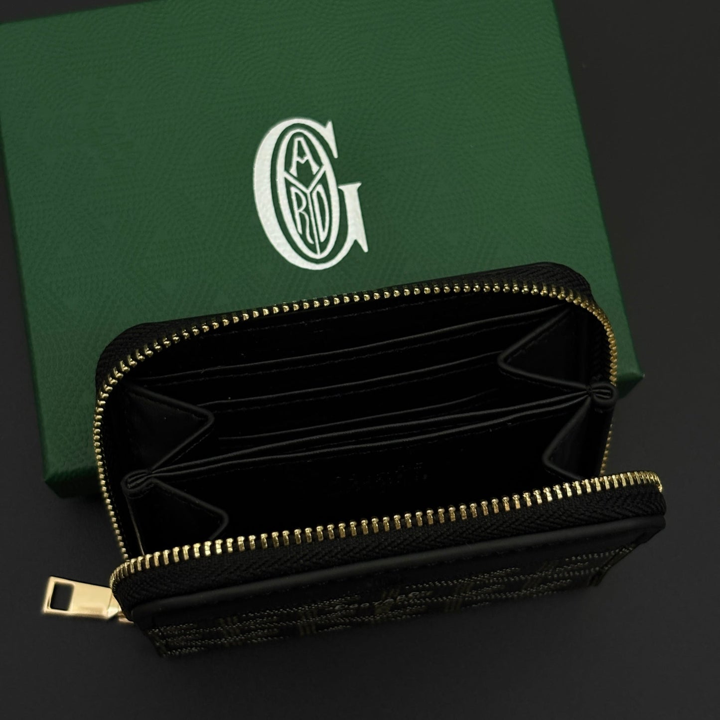 Luxury Brand EGY Compact Zip Card Holder Wallet with Box