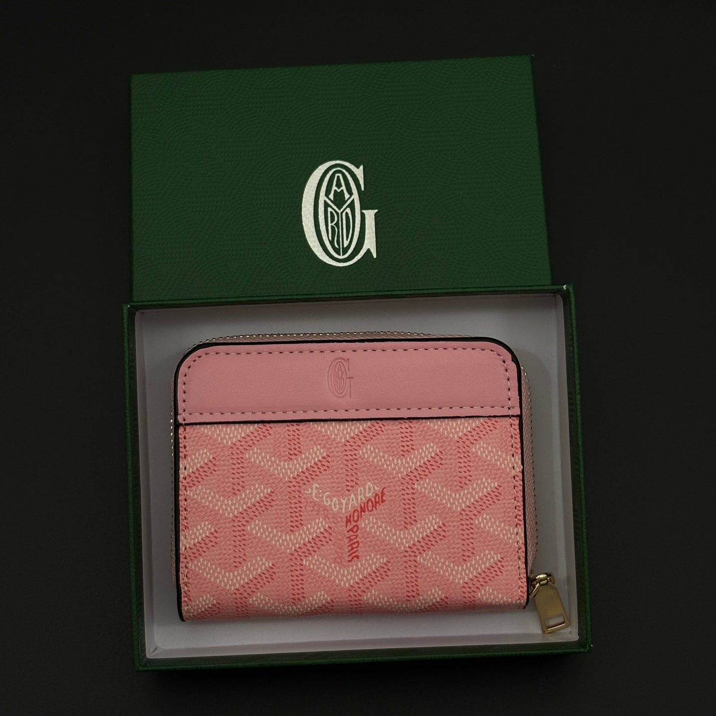 Luxury Brand EGY Compact Zip Card Holder Wallet with Box