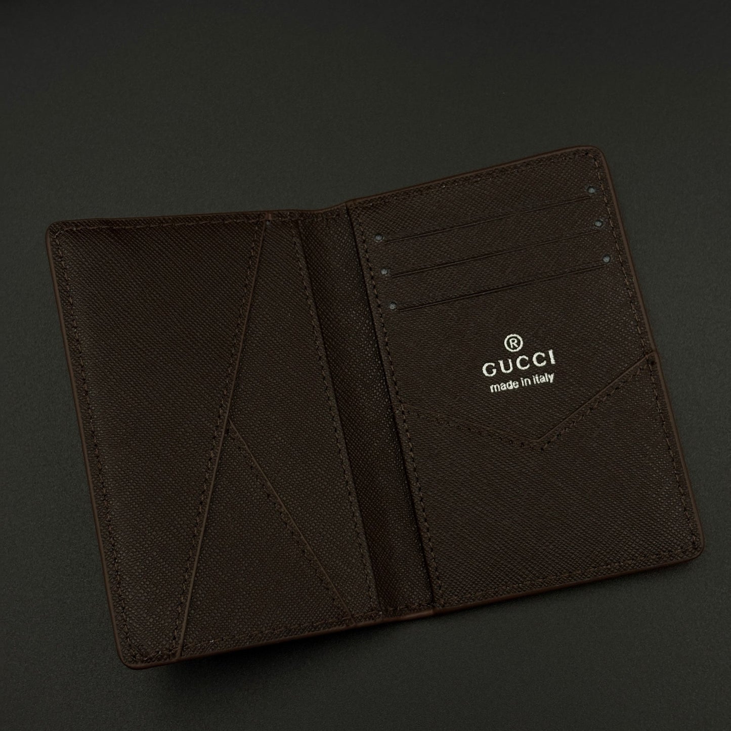 GG Monogram Card Holder Wallet with Web Stripe Strap with Box