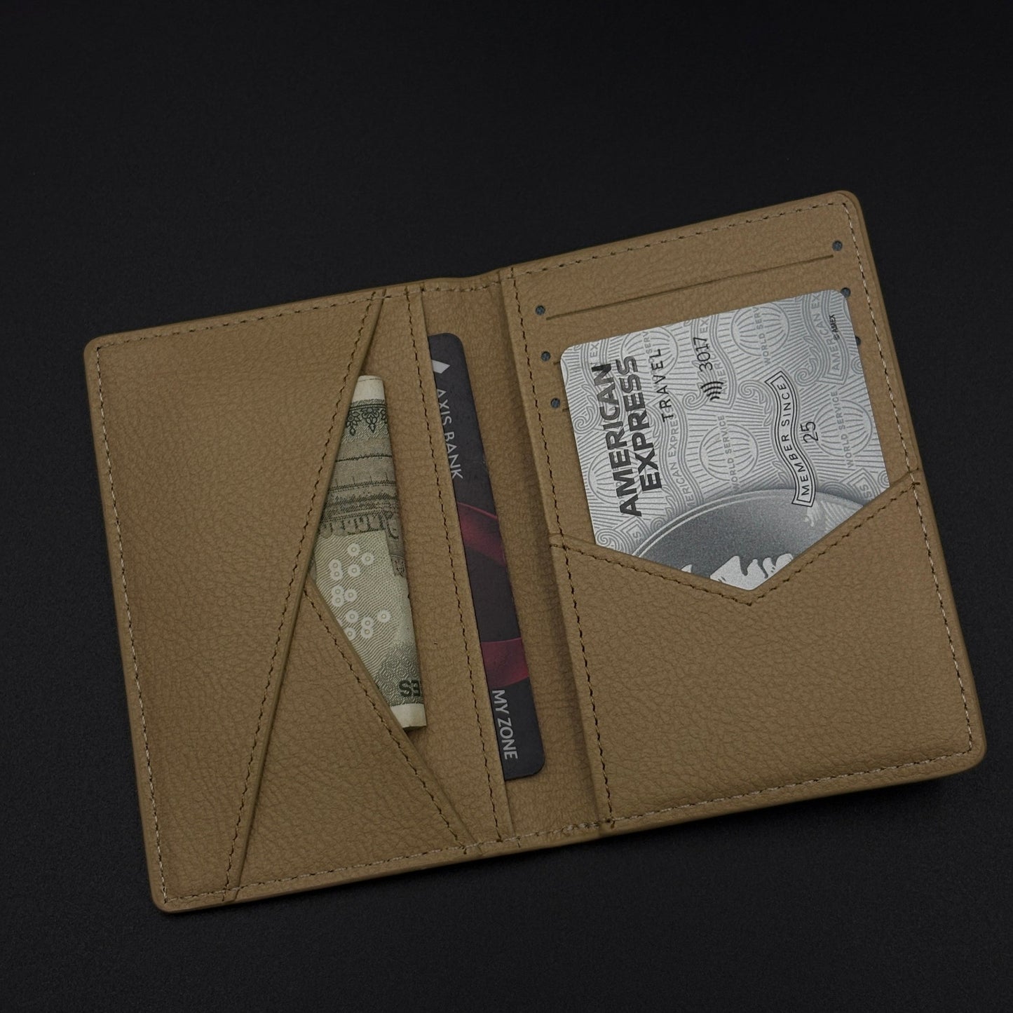 Luxury Fashion Brand Monogram 2-Sided Card Holder Leather Wallet with Box