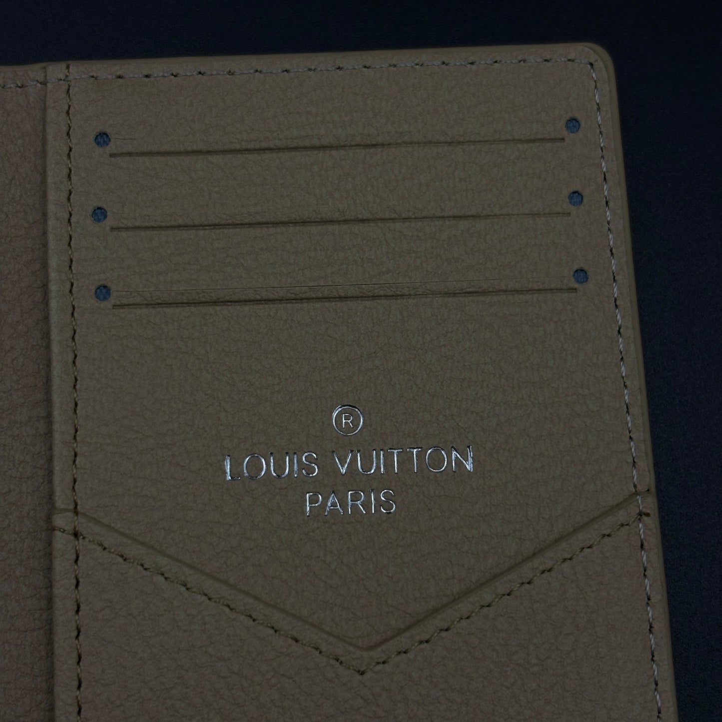 Luxury Fashion Brand Monogram 2-Sided Card Holder Leather Wallet with Box