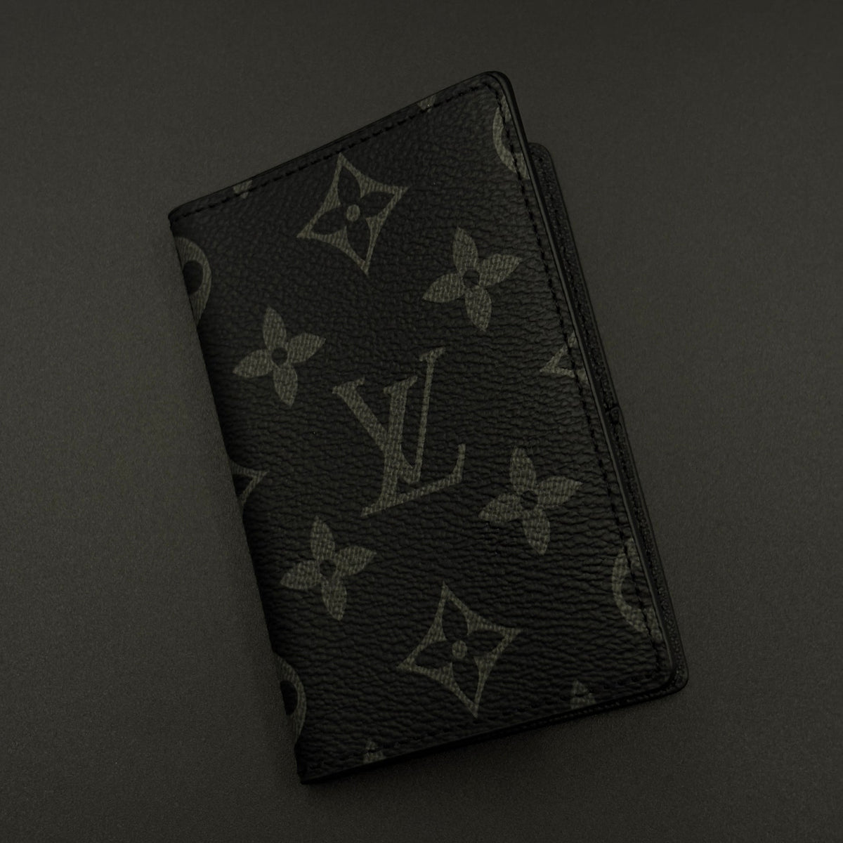 Luxury Fashion Brand Monogram 2-Sided Card Holder Leather Wallet with Box