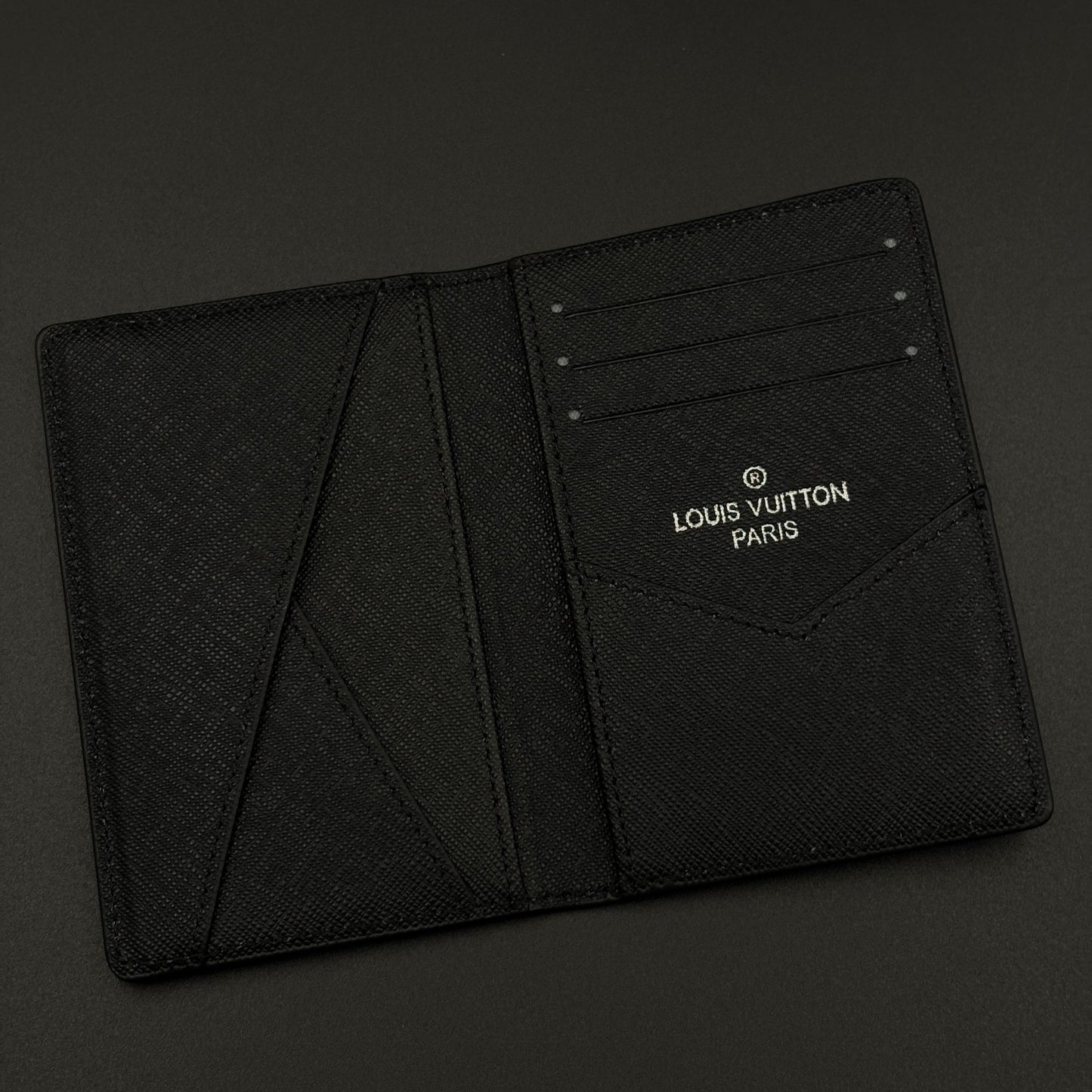 Luxury Fashion Brand Monogram 2-Sided Card Holder Leather Wallet with Box