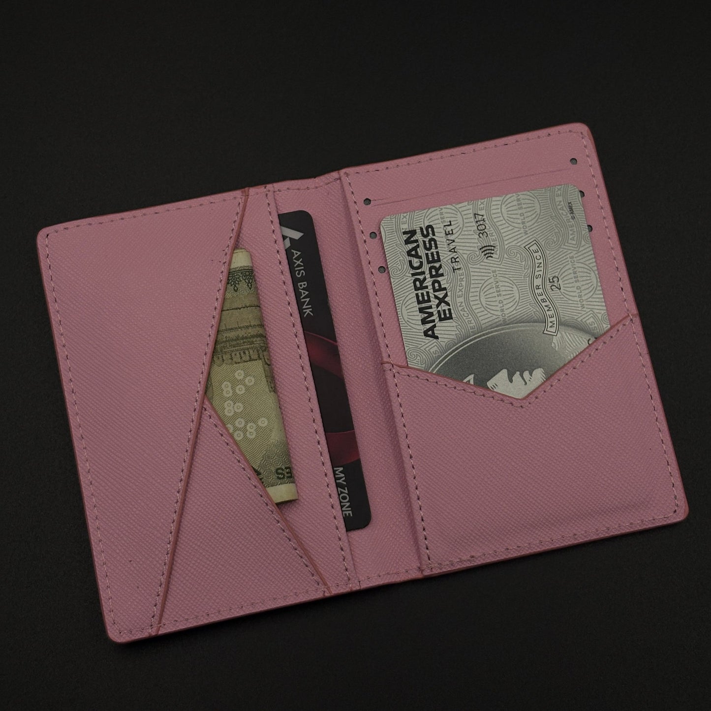 Luxury Fashion Brand Monogram 2-Sided Card Holder Leather Wallet with Box