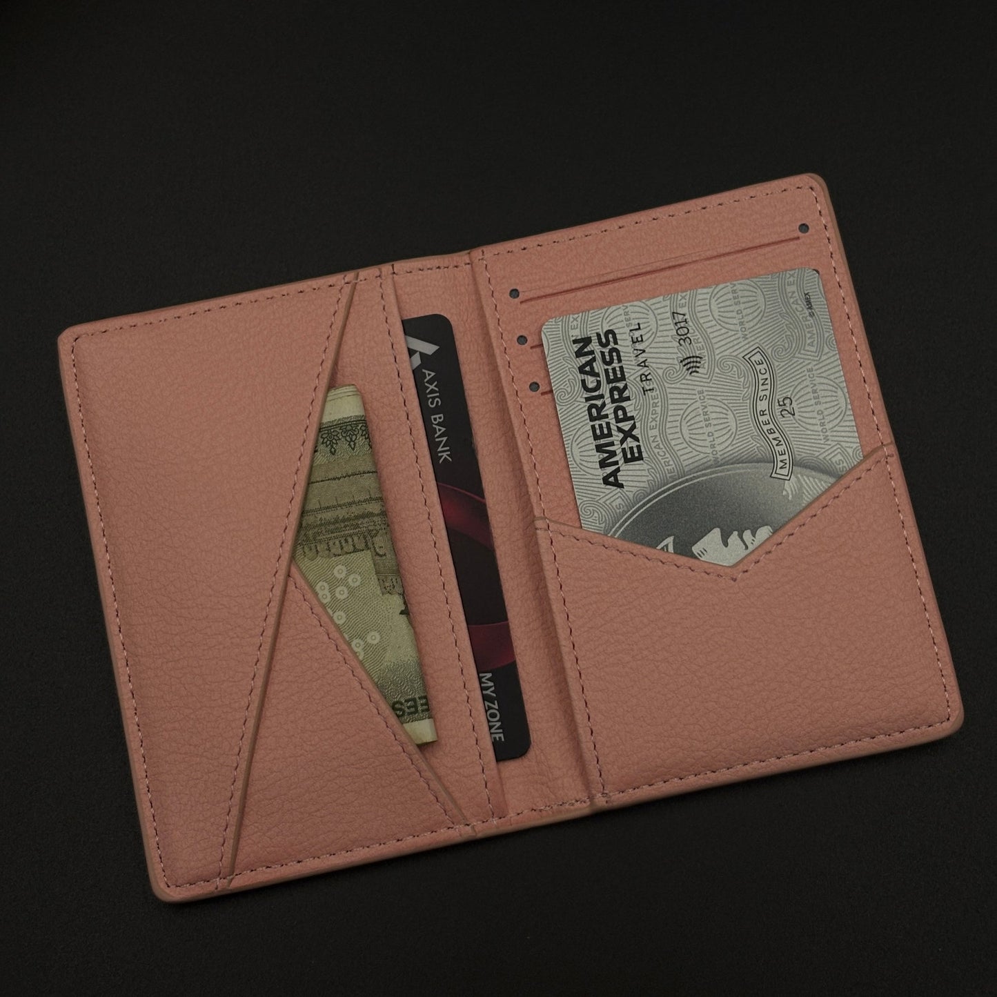 Luxury Fashion Brand Monogram 2-Sided Card Holder Leather Wallet with Box