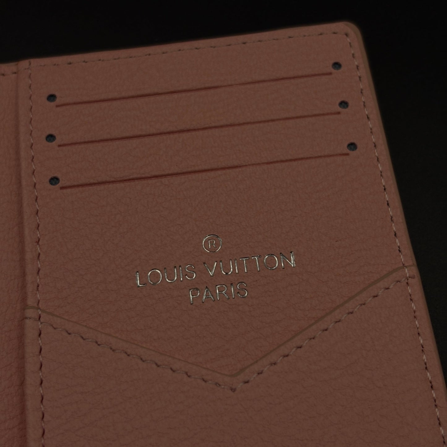 Luxury Fashion Brand Monogram 2-Sided Card Holder Leather Wallet with Box