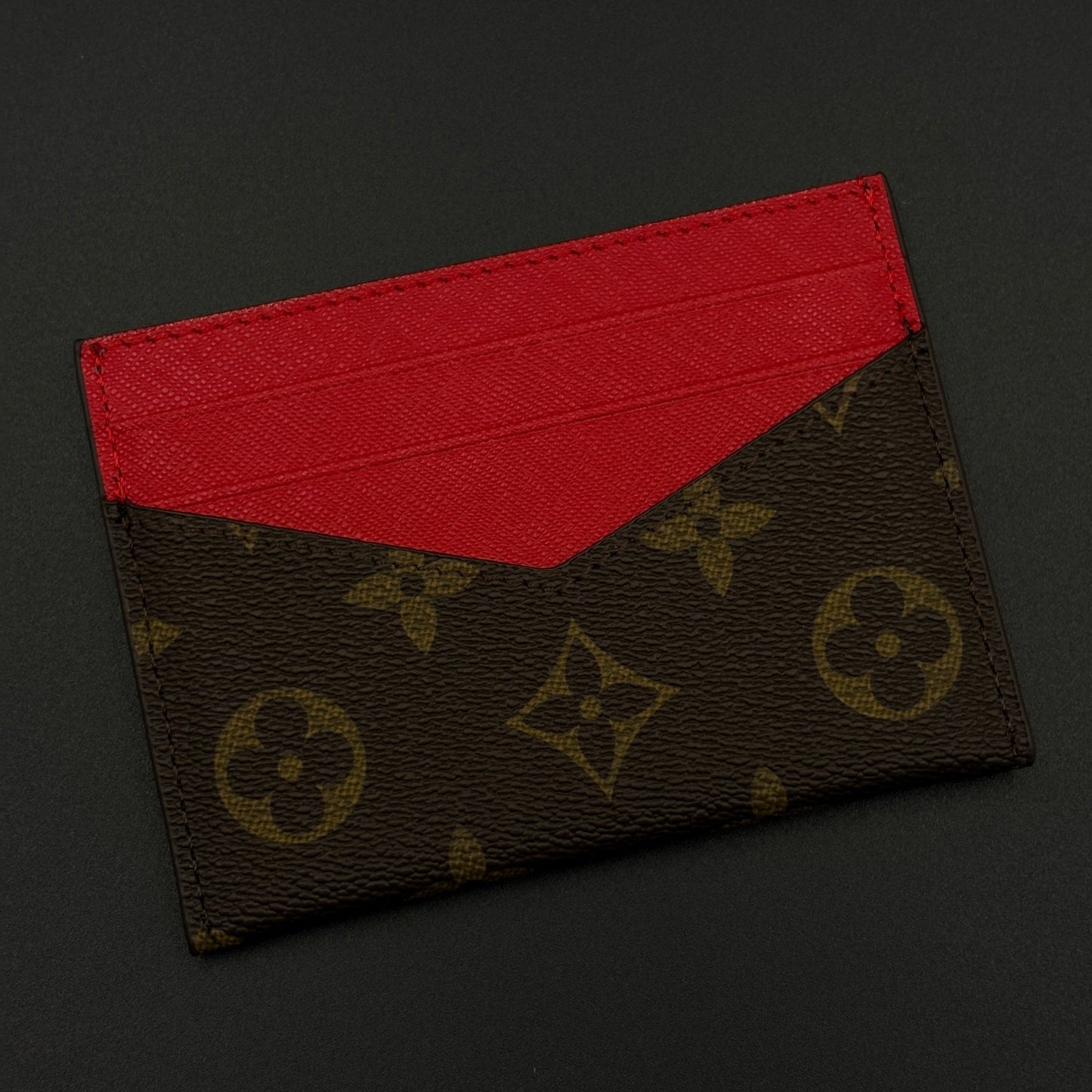 Luxury Fashion Brand Monogram 2-Sided Card Holder Wallet with Box