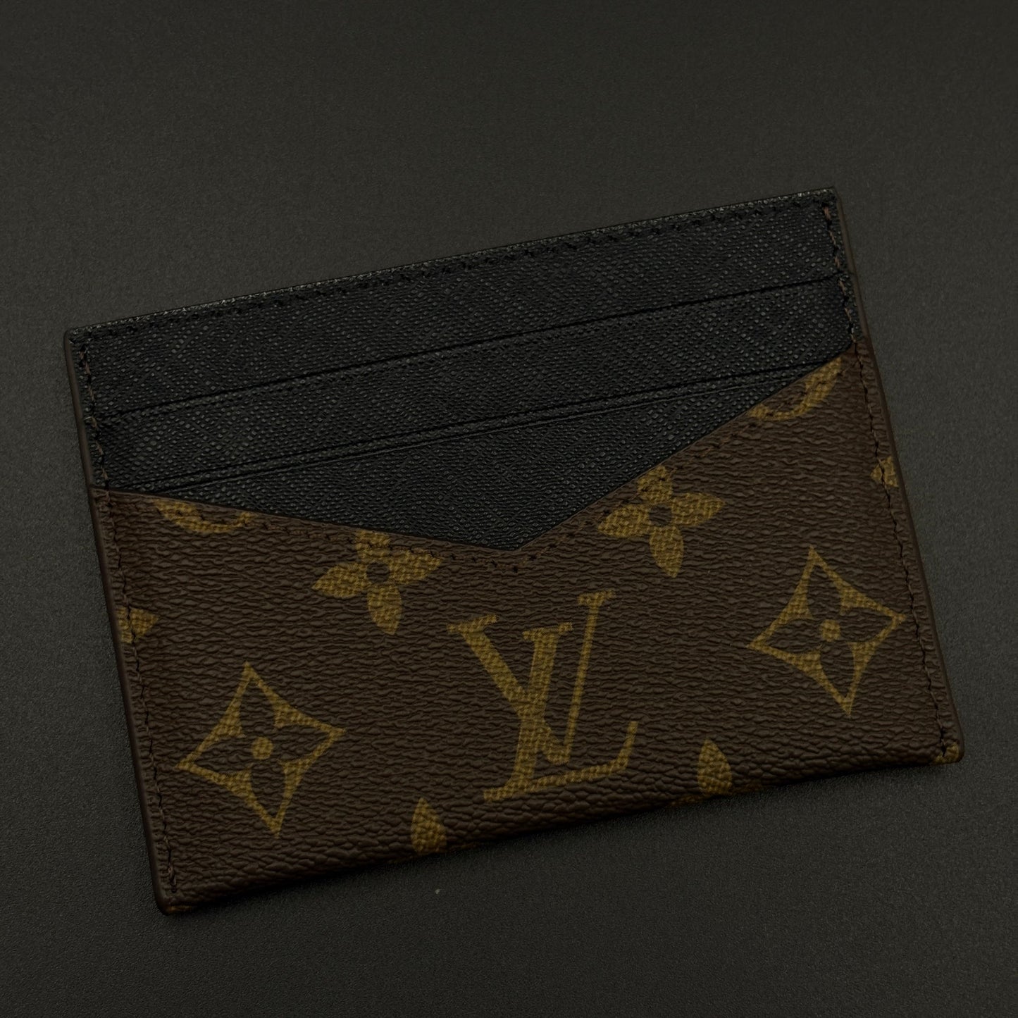 Luxury Fashion Brand Monogram 2-Sided Card Holder Wallet with Box
