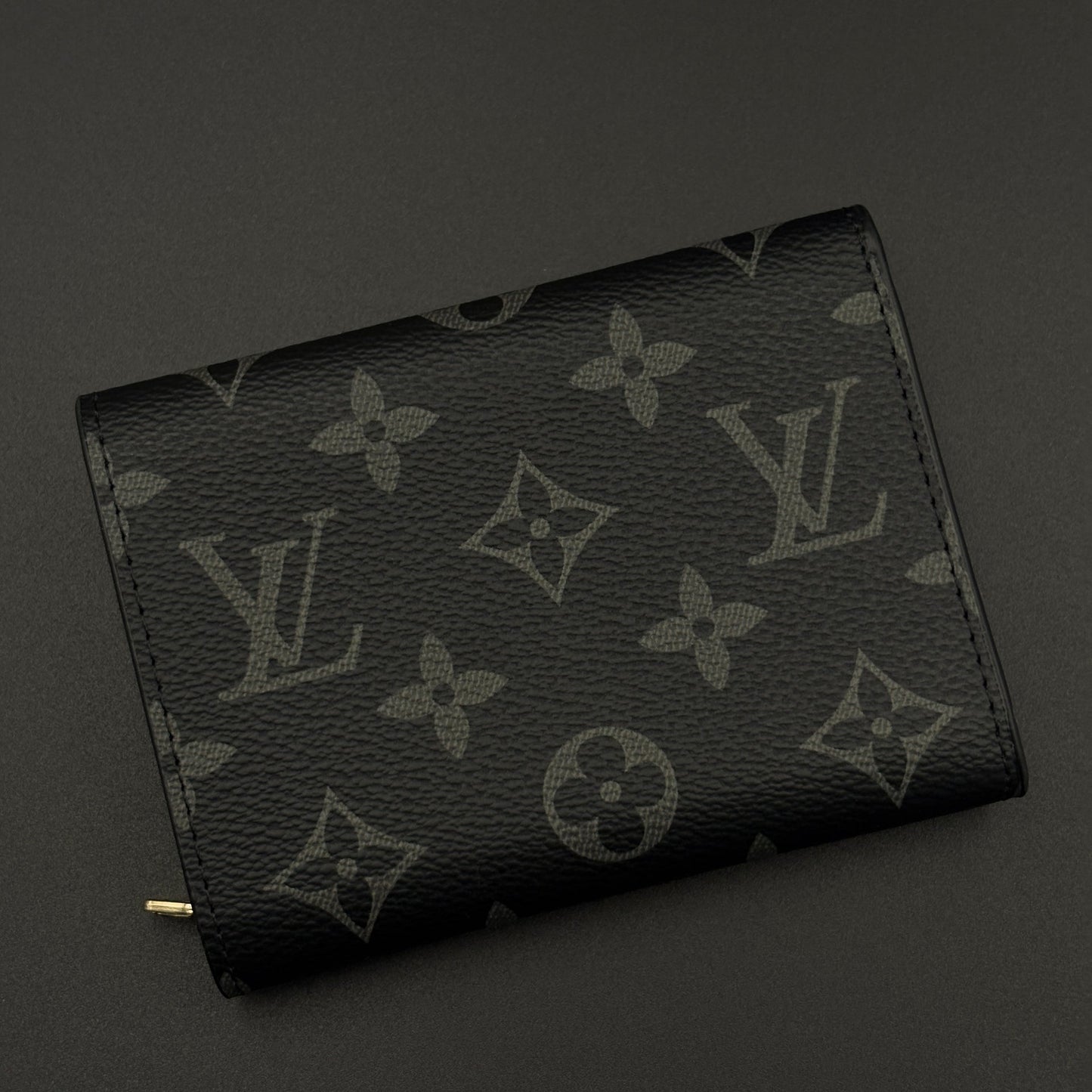 Luxury Fashion Brand Monogram Card Holder Wallet with Flap Closure with Box