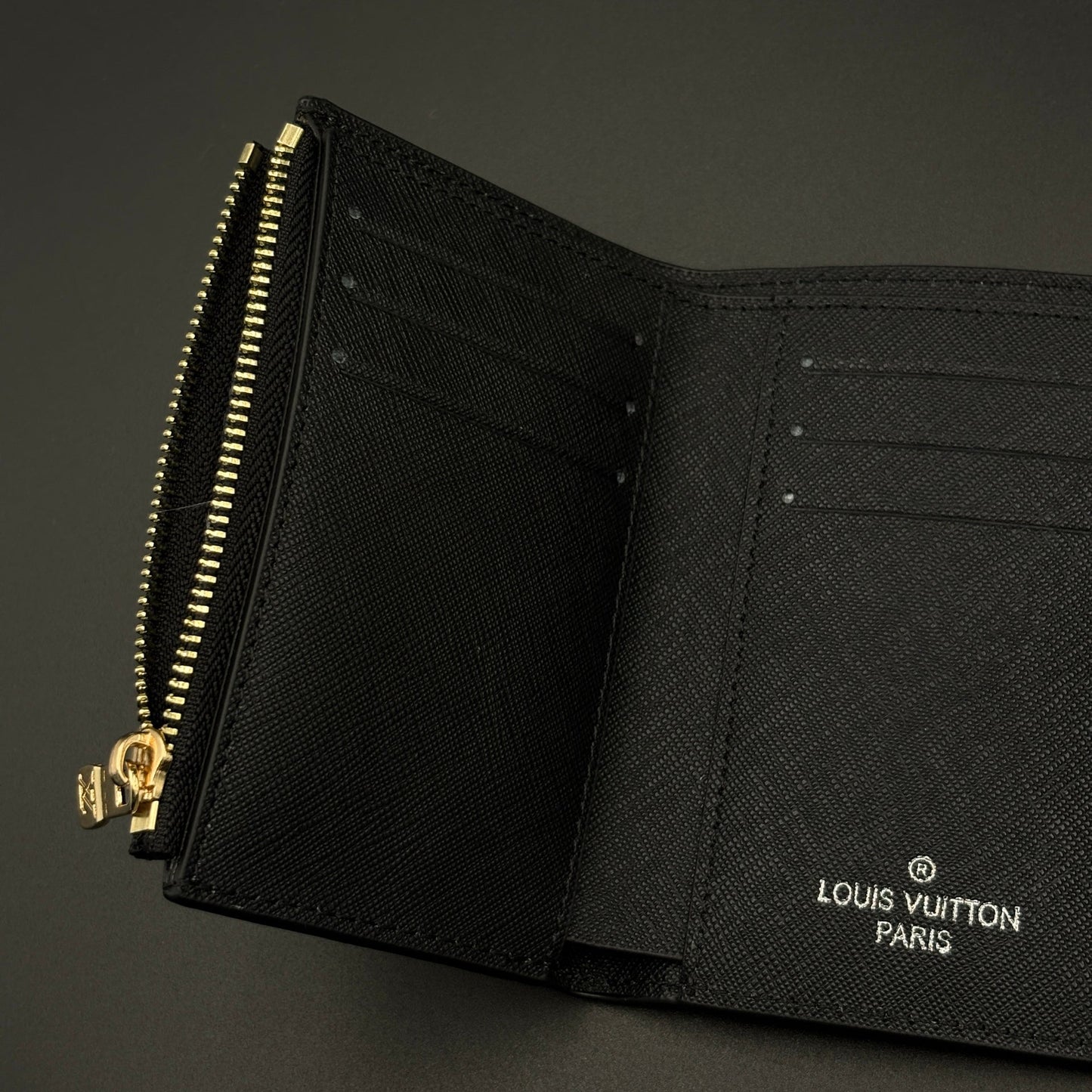 Luxury Fashion Brand Monogram Card Holder Wallet with Flap Closure with Box