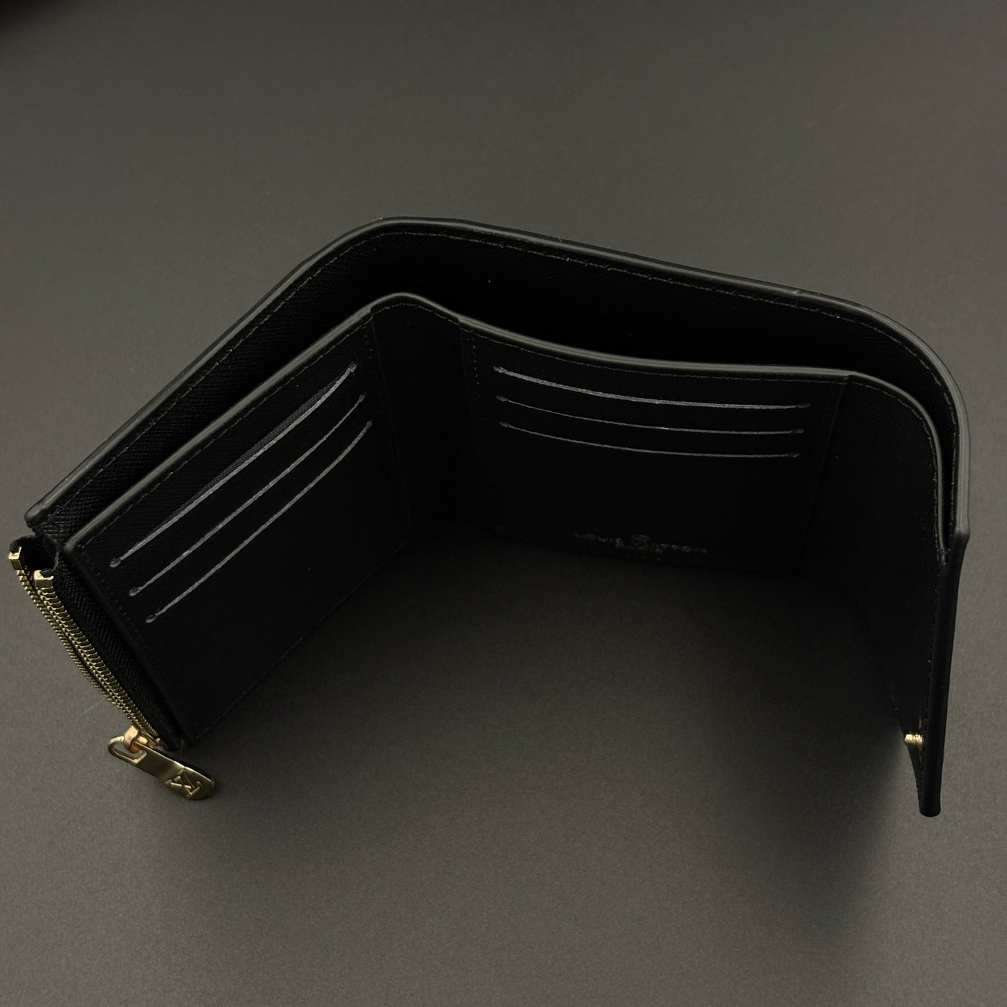 Luxury Fashion Brand Monogram Card Holder Wallet with Flap Closure with Box
