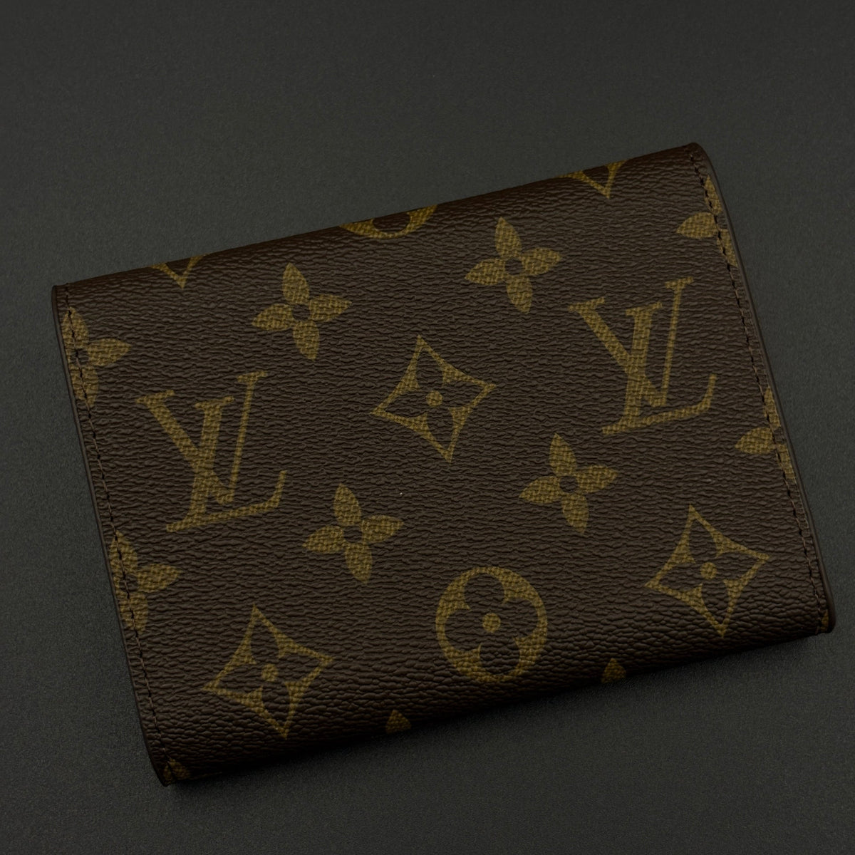 Luxury Fashion Brand Monogram Card Holder Wallet with Flap Closure with Box