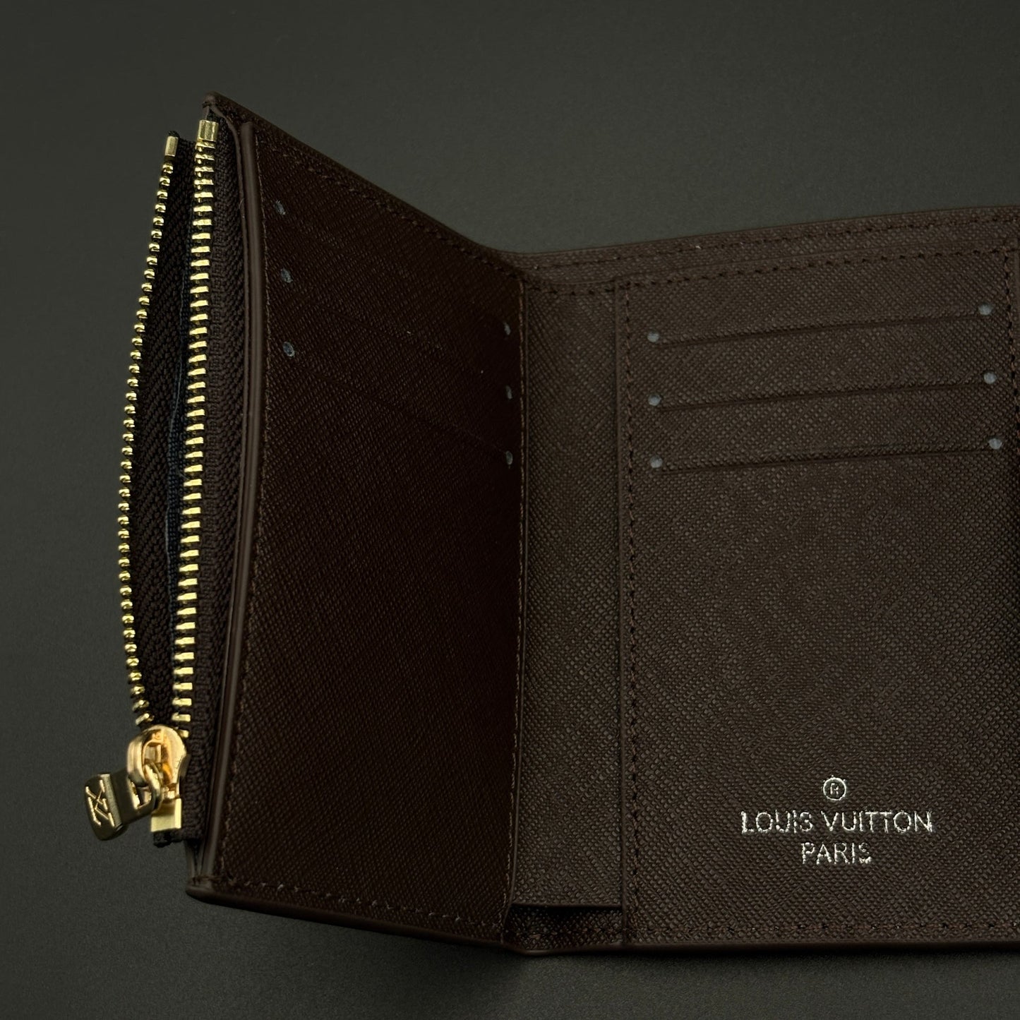 Luxury Fashion Brand Monogram Card Holder Wallet with Flap Closure with Box