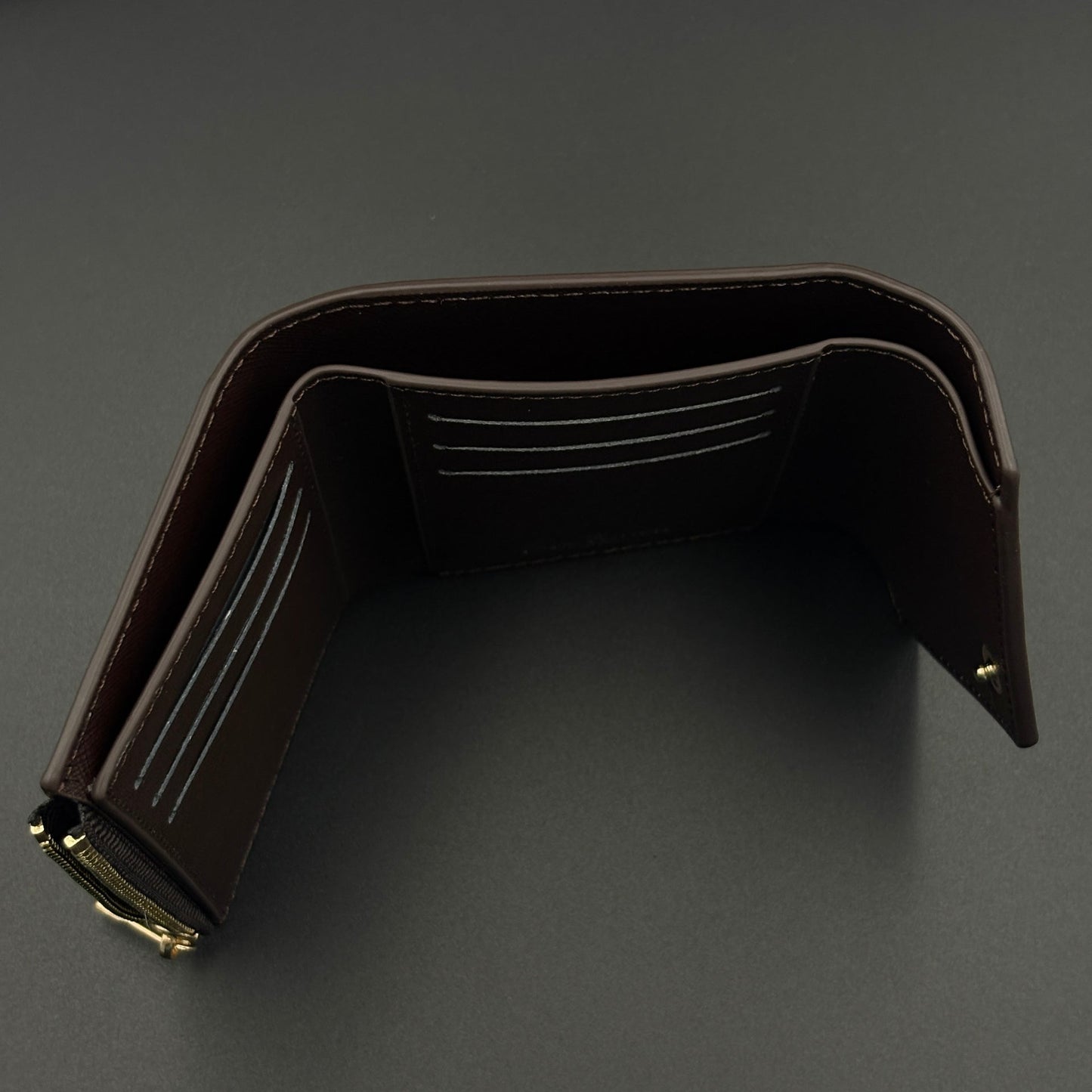 Luxury Fashion Brand Monogram Card Holder Wallet with Flap Closure with Box
