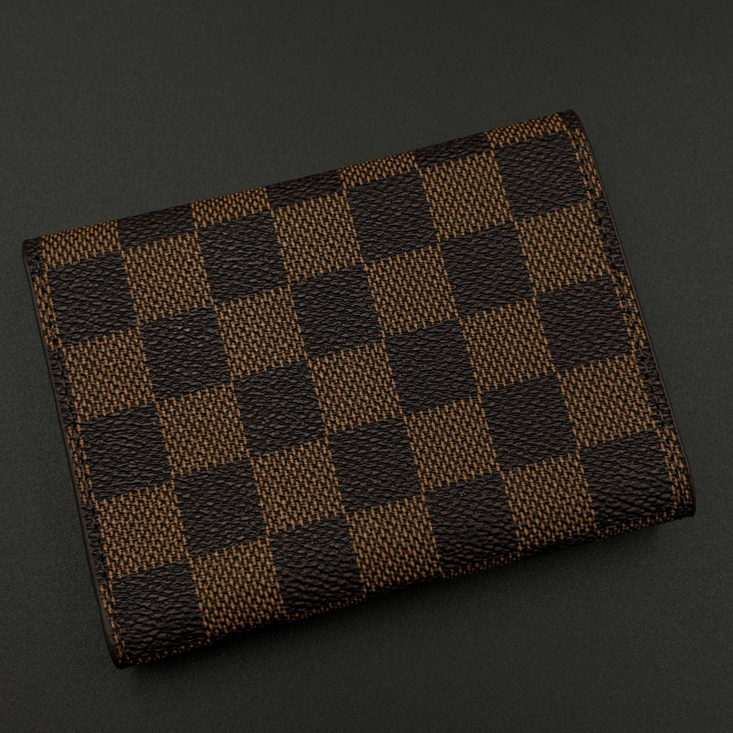 Luxury Fashion Brand Monogram Card Holder Wallet with Flap Closure with Box